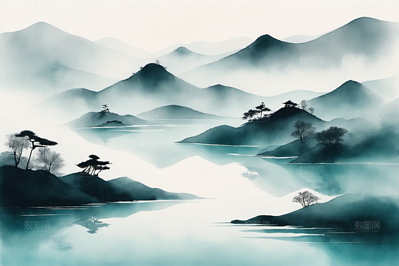 水墨写意国画装饰画