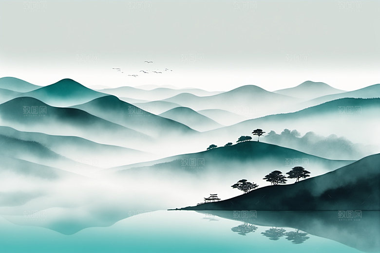 水墨写意中国风装饰画