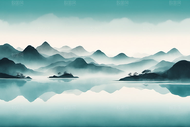 水墨意境唯美装饰画