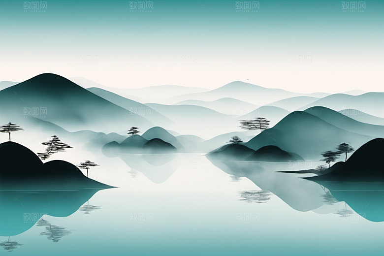 水墨高清国画装饰画