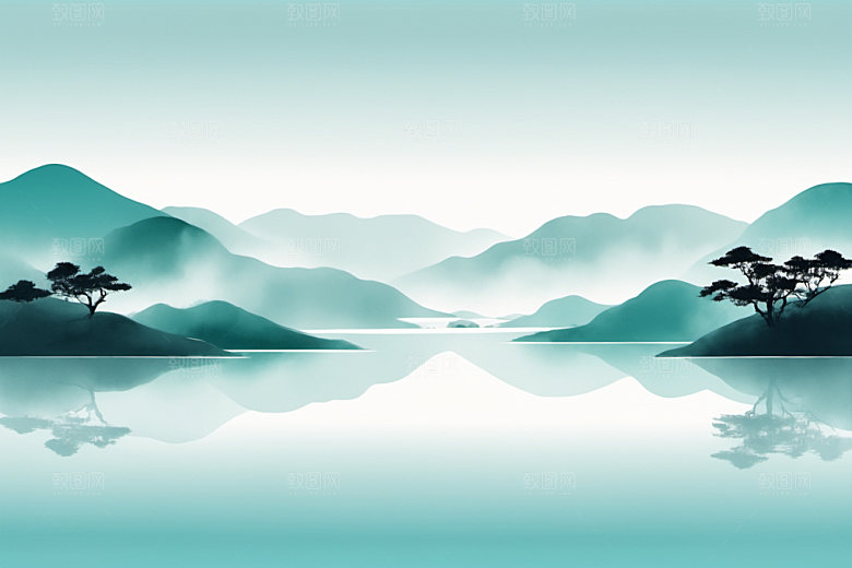 水墨高清国画装饰画