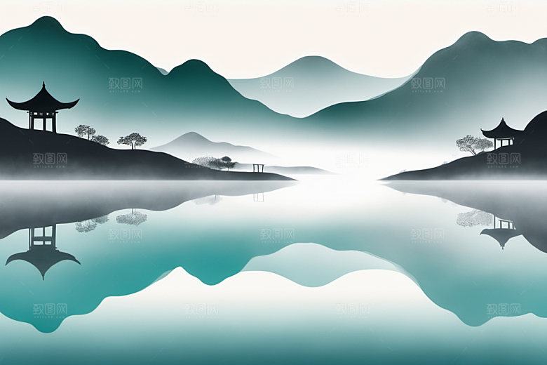 水墨细腻写意装饰画