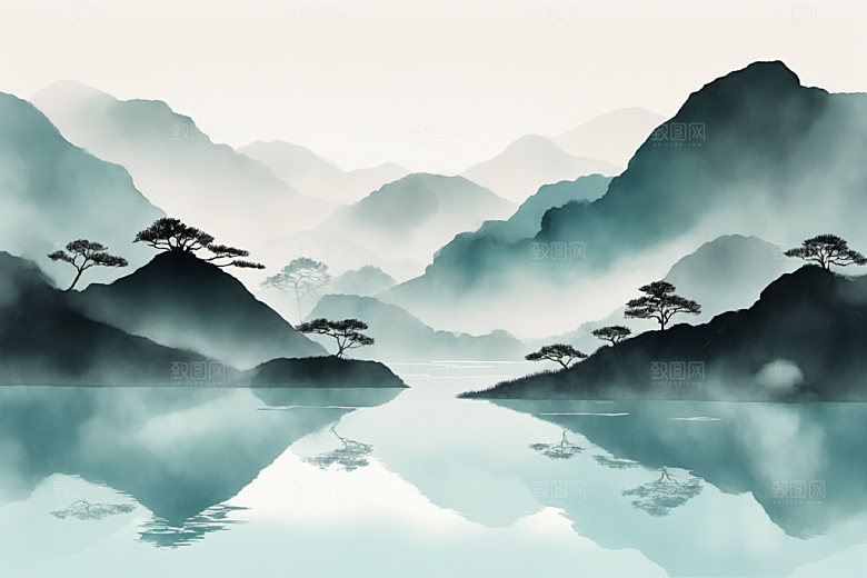 水墨国画高清装饰画