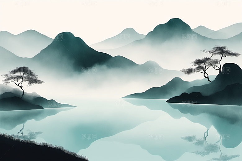 水墨高清唯美装饰画