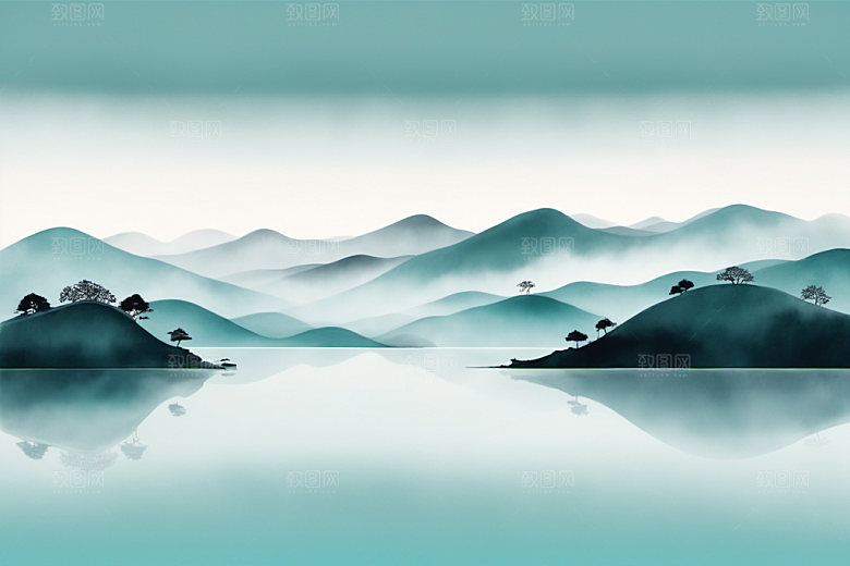 水墨细腻高清装饰画