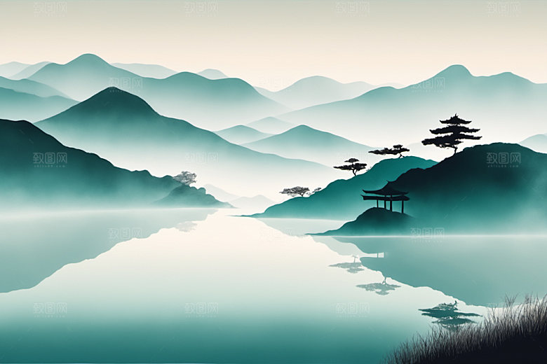 水墨写意中国风装饰画