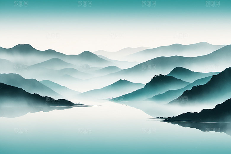 水墨唯美中国风装饰画