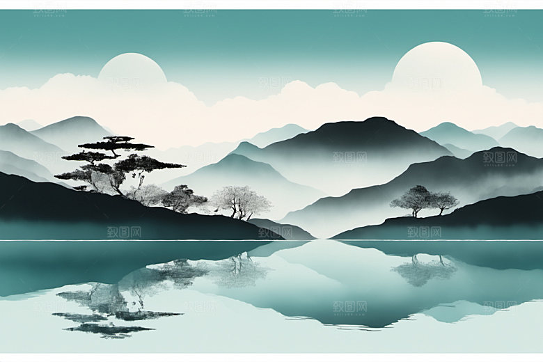 水墨中国风国画装饰画
