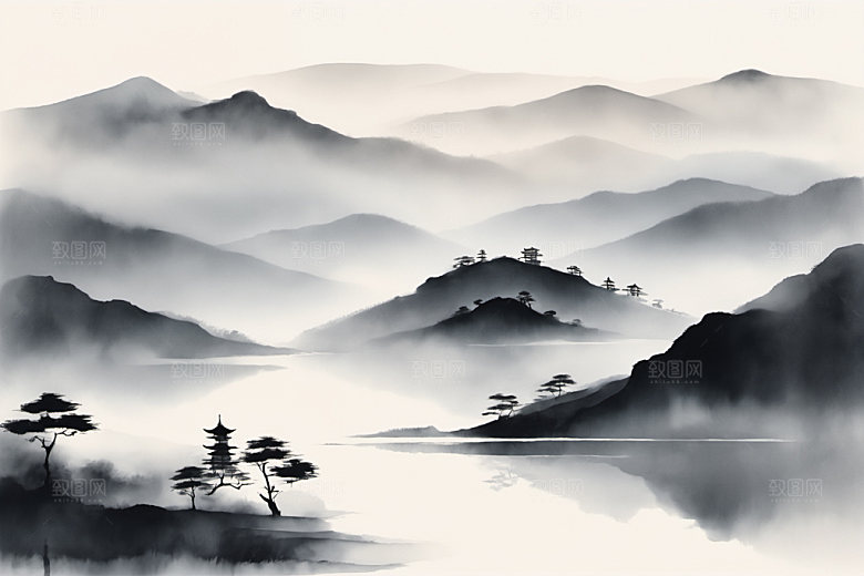 水墨中国风意境装饰画