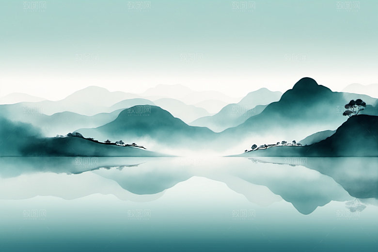 水墨高清写意装饰画