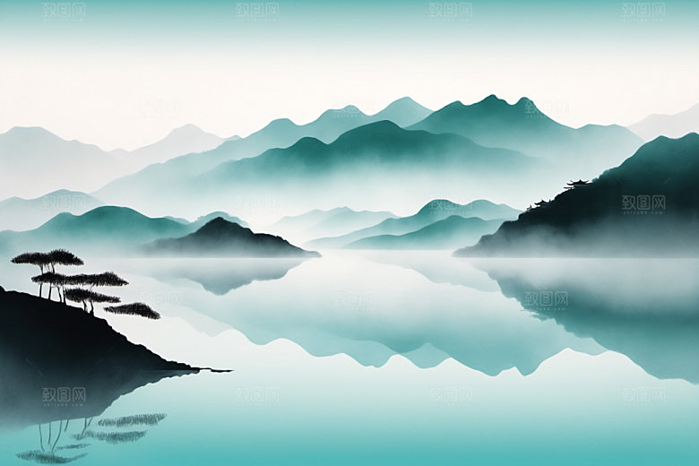 水墨国画中国风装饰画