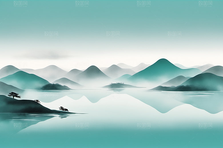 水墨细腻高清装饰画