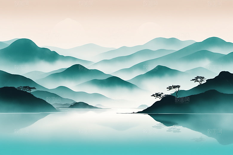 水墨细腻意境装饰画