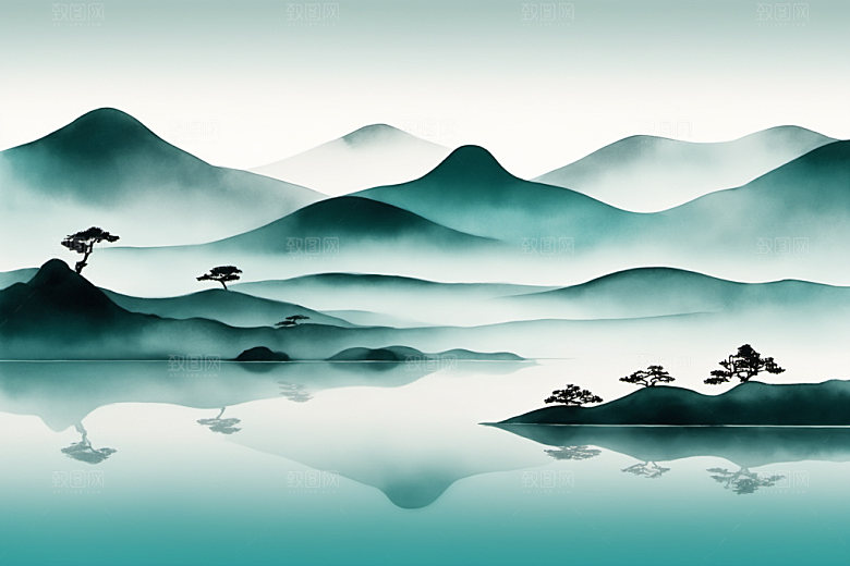 水墨中国风唯美装饰画