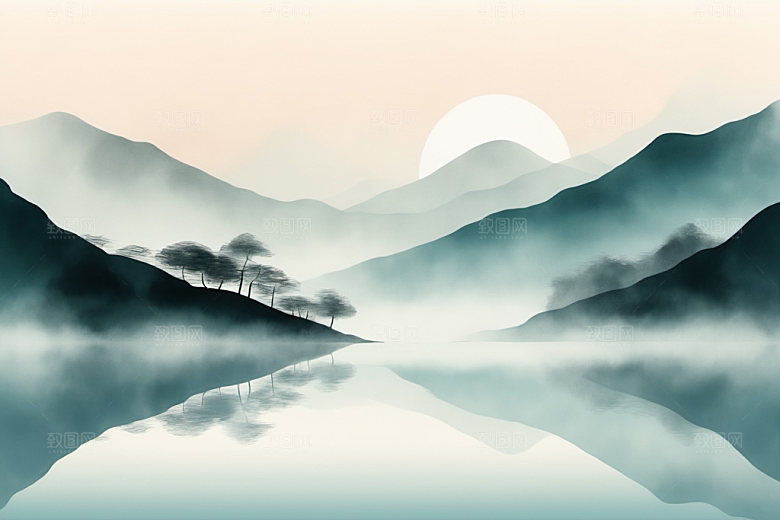水墨写意中国风装饰画