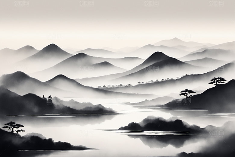 水墨意境高清装饰画
