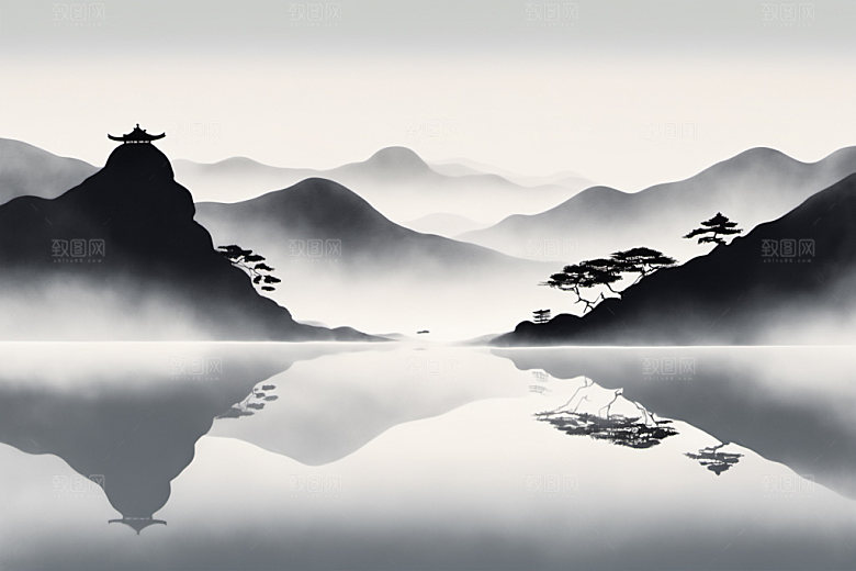 水墨中国风国画装饰画