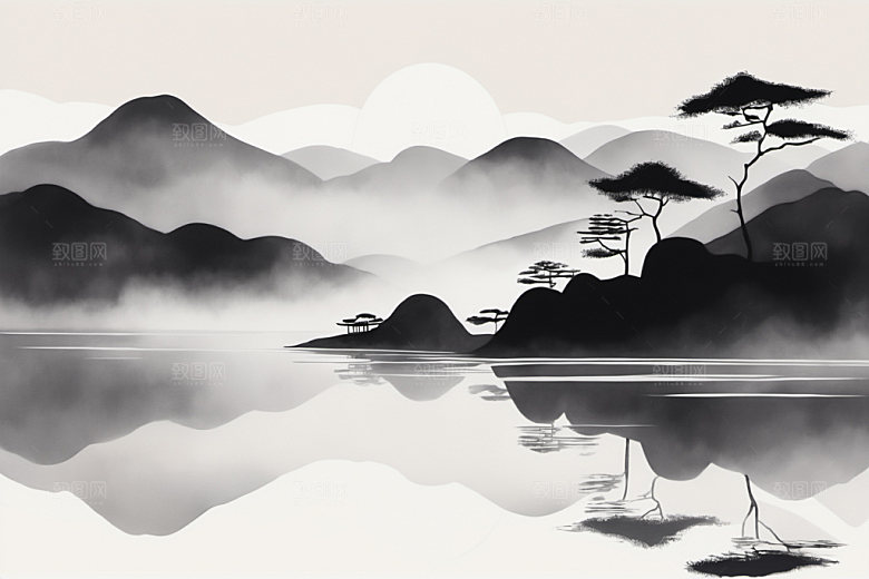 水墨高清中国风装饰画
