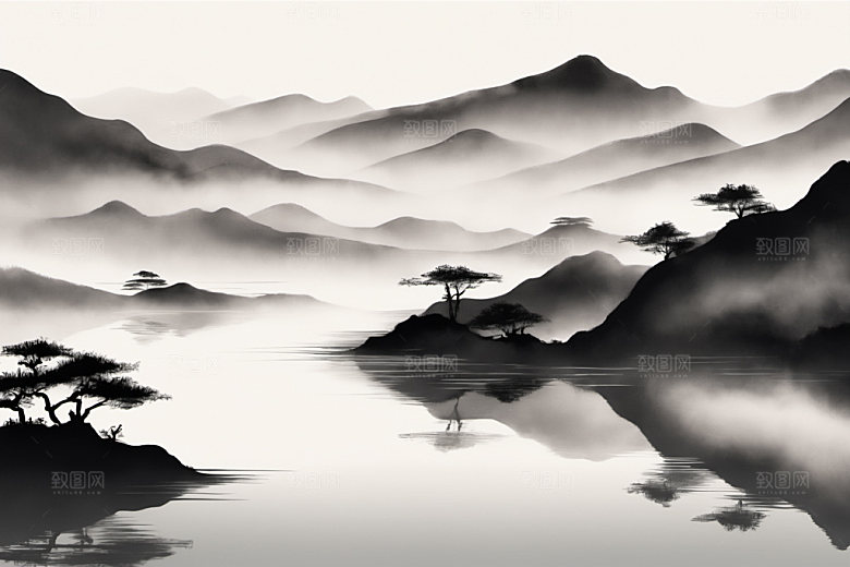 水墨高清中国风装饰画