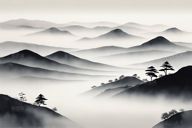 水墨意境中国风装饰画
