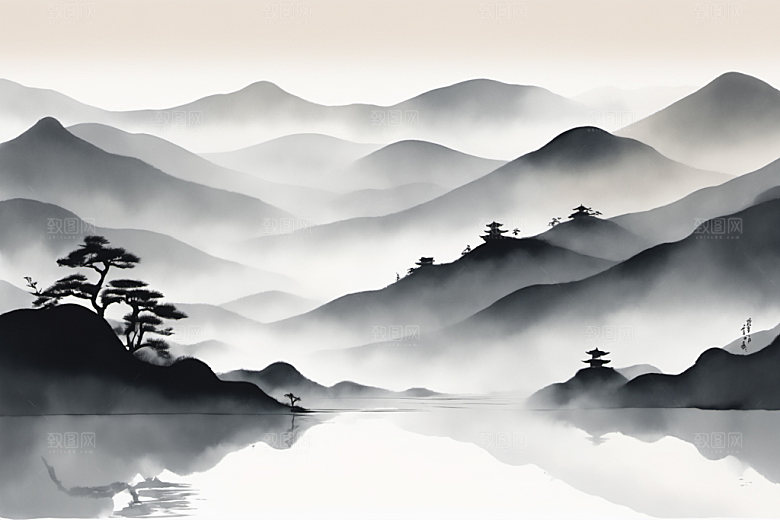 水墨写意国画装饰画