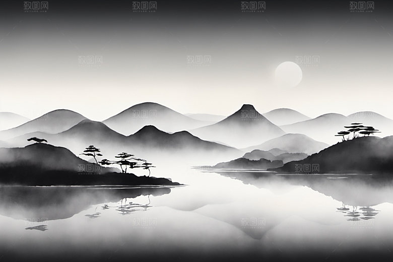 水墨中国风意境装饰画