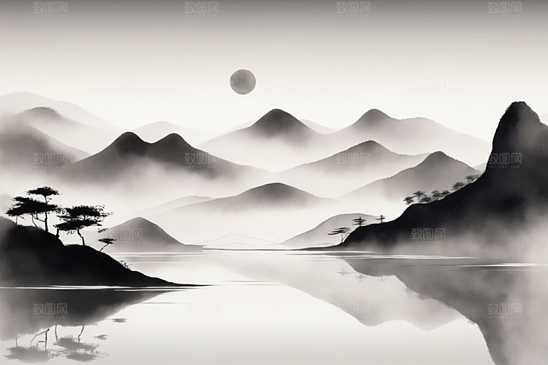 水墨中国风意境装饰画