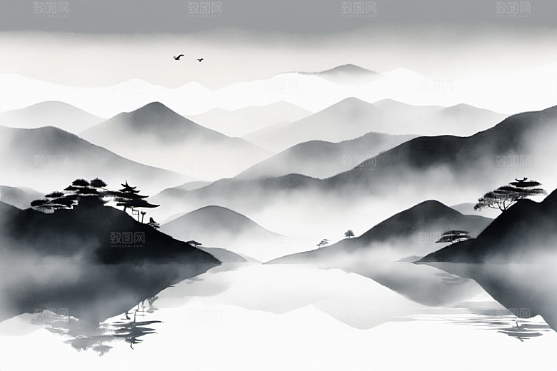 水墨意境中国风装饰画