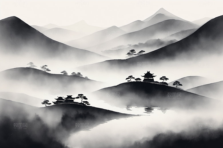 水墨写意高清装饰画