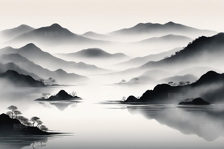 水墨意境高清装饰画