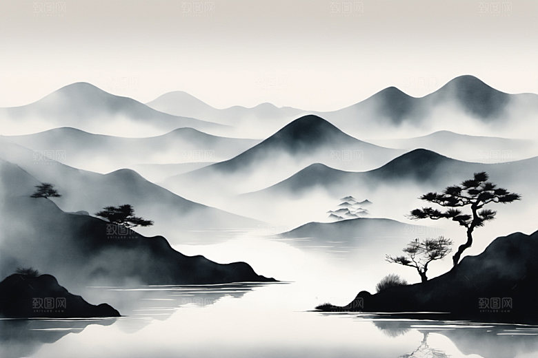 水墨中国风国画装饰画