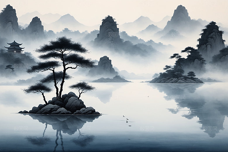 水墨中国风高清装饰画