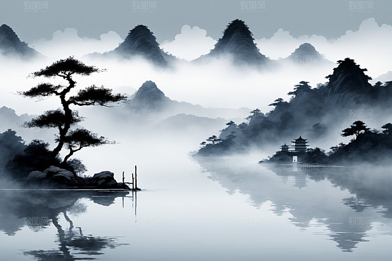 水墨写意中国风装饰画
