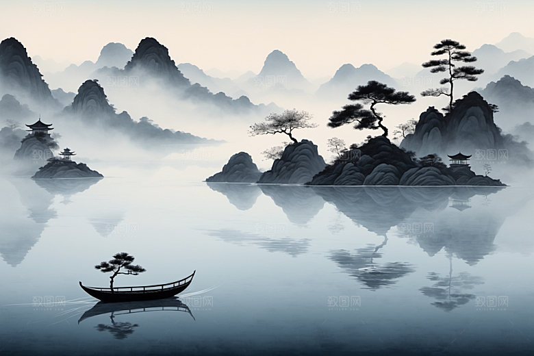 水墨意境中国风装饰画