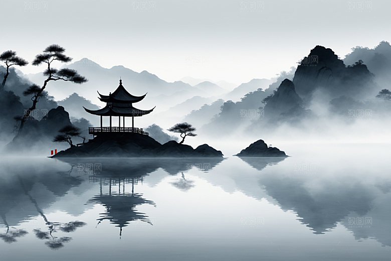水墨意境中国风装饰画