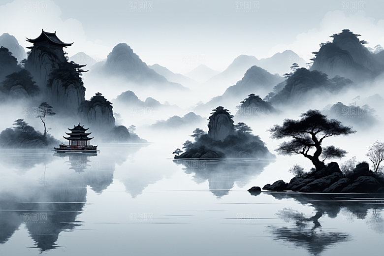水墨写意高清装饰画