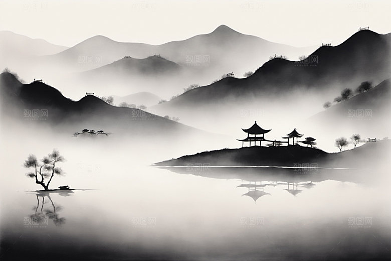 水墨中国风国画装饰画