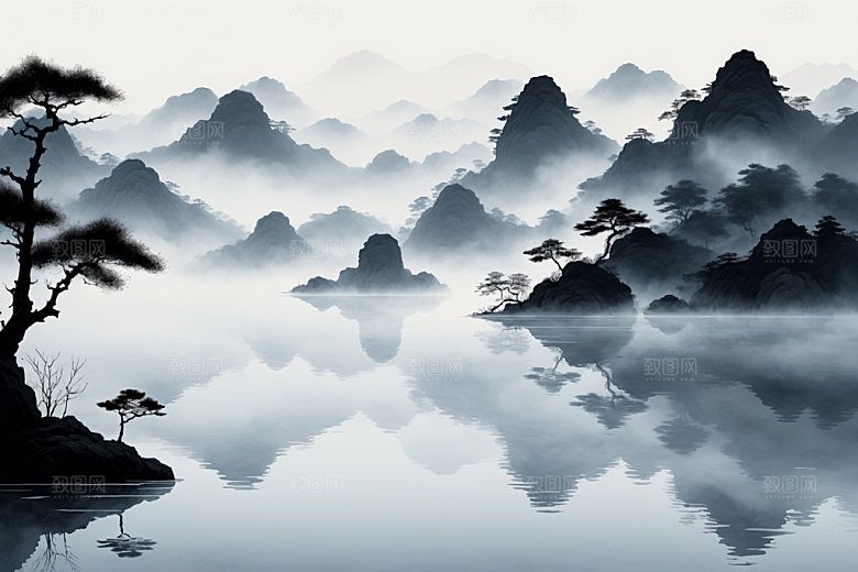 水墨意境高清装饰画