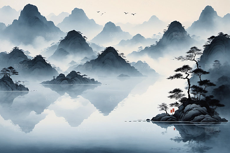 水墨高清意境装饰画