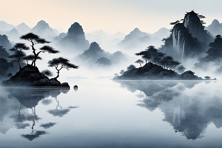 水墨国画中国风装饰画
