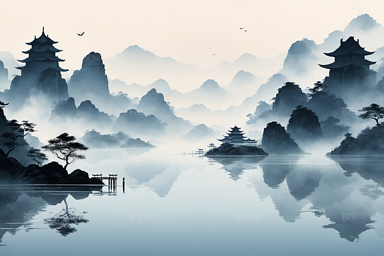 水墨写意中国风装饰画