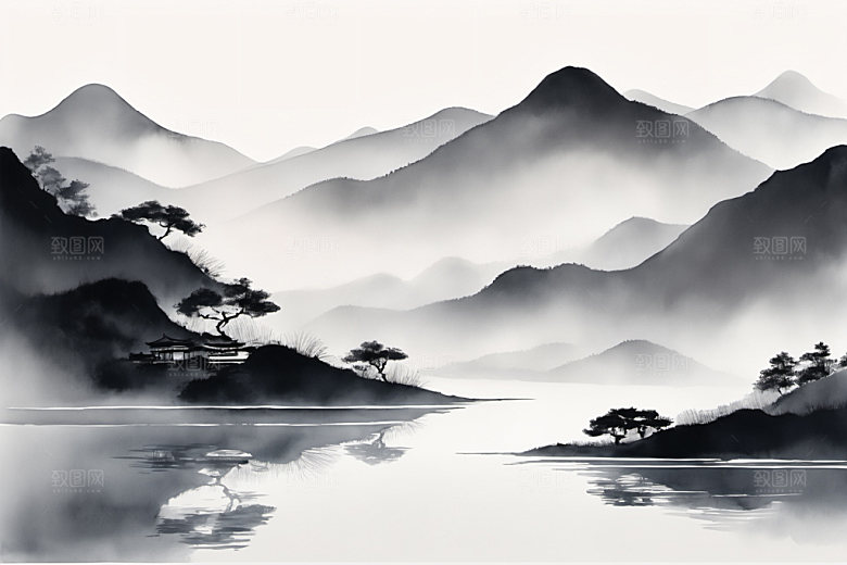 水墨中国风意境装饰画