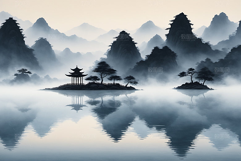 水墨高清唯美装饰画