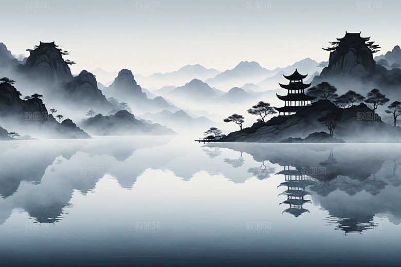 水墨意境中国风装饰画