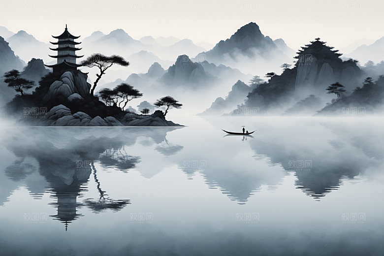 水墨中国风意境装饰画