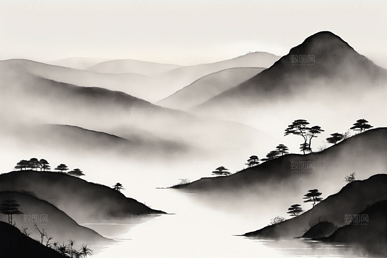 水墨写意意境装饰画