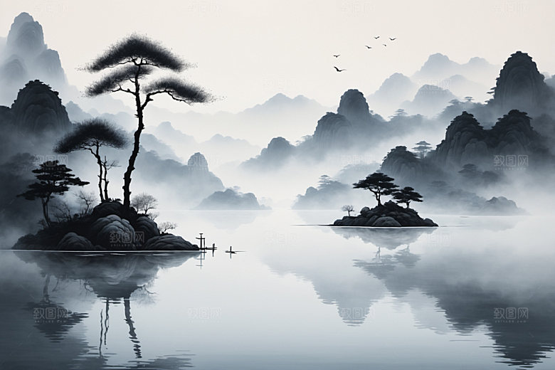水墨中国风国画装饰画