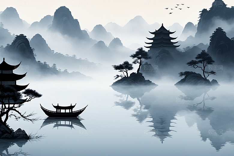 水墨高清唯美装饰画