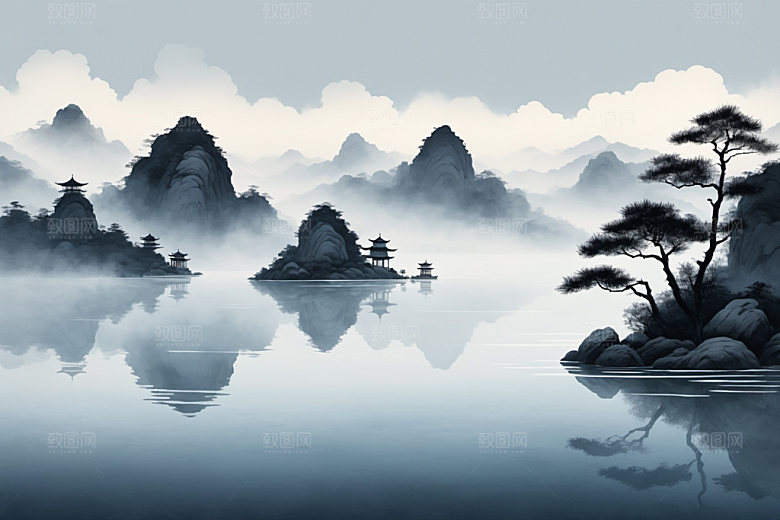 水墨中国风高清装饰画