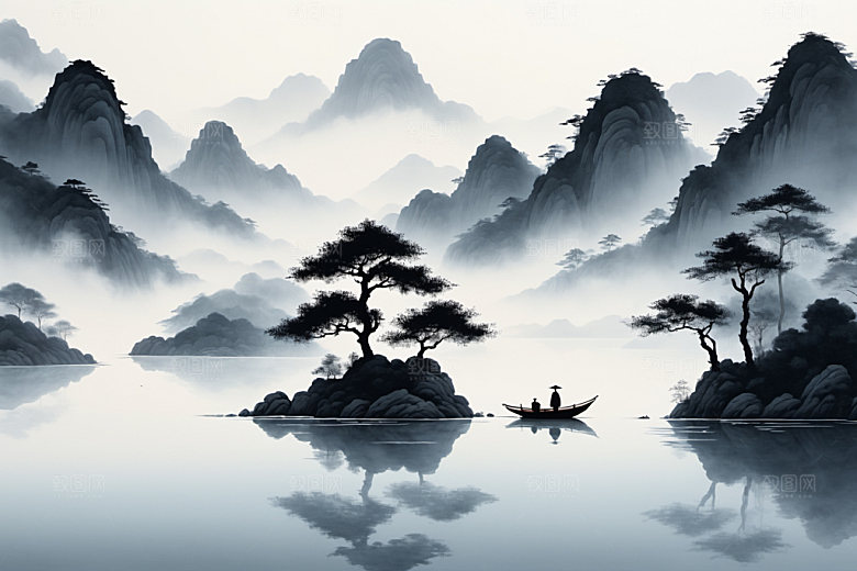 水墨中国风意境装饰画